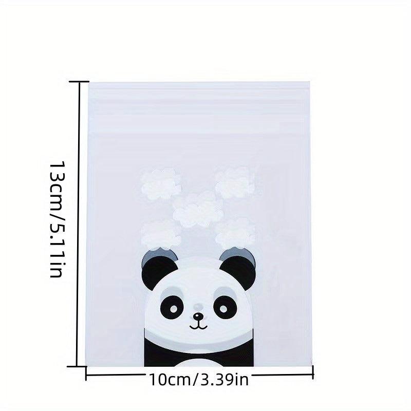 100pcs Panda Pattern Cellophane Bag Plastic Pastry Bag Party Favor Bag