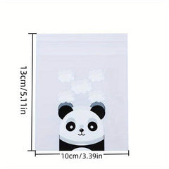 100pcs Panda Pattern Cellophane Bag Plastic Pastry Bag Party Favor Bag