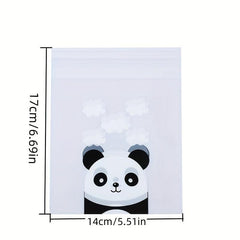 100pcs Panda Pattern Cellophane Bag Plastic Pastry Bag Party Favor Bag