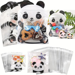 100pcs Panda Pattern Cellophane Bag Plastic Pastry Bag Party Favor Bag