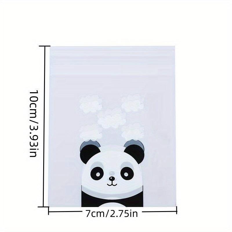 100pcs Panda Pattern Cellophane Bag Plastic Pastry Bag Party Favor Bag