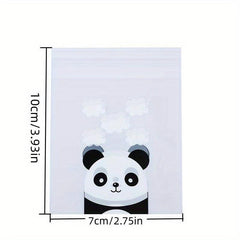 100pcs Panda Pattern Cellophane Bag Plastic Pastry Bag Party Favor Bag