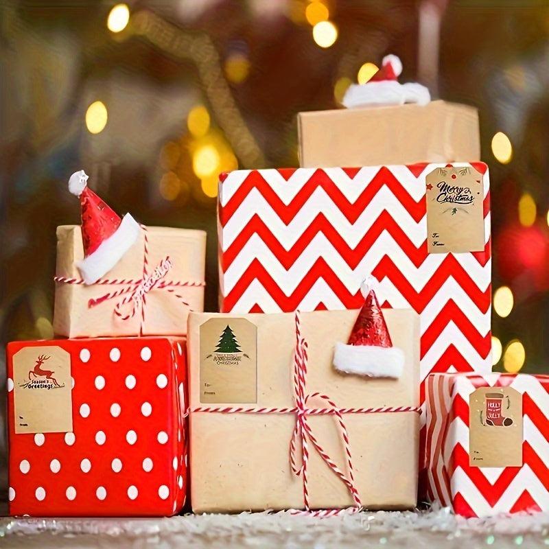 300 Christmas Holiday Decoration Sticker Roll 7.62x5.08cm Self-adhesive Label