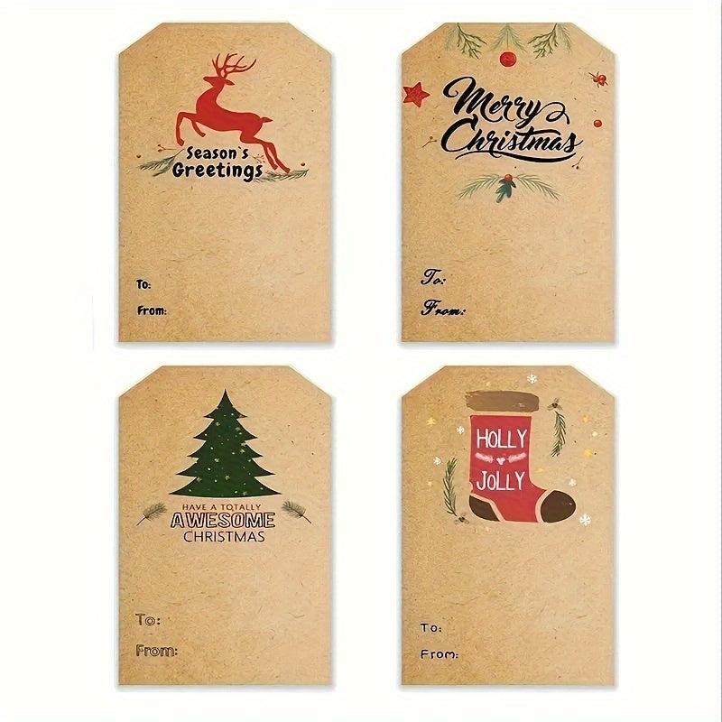 300 Christmas Holiday Decoration Sticker Roll 7.62x5.08cm Self-adhesive Label