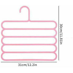 3pcs Multifunctional 5-layer Hangers Pants Wardrobe Hanging Rack