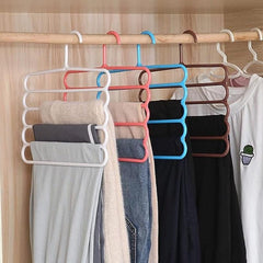 3pcs Multifunctional 5-layer Hangers Pants Wardrobe Hanging Rack