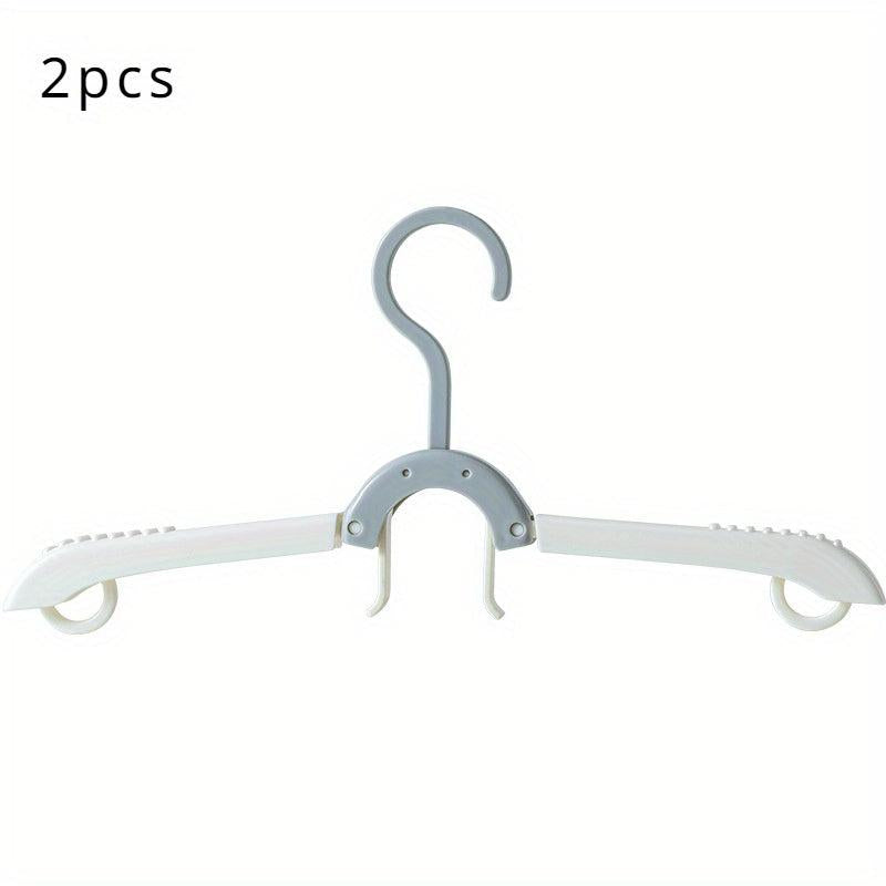 2pcs Hotel Portable Travel Clothes Hanger Foldable & Functional