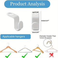 40pcs Heavy Duty Hanger Hooks for Efficient Clothes Organization