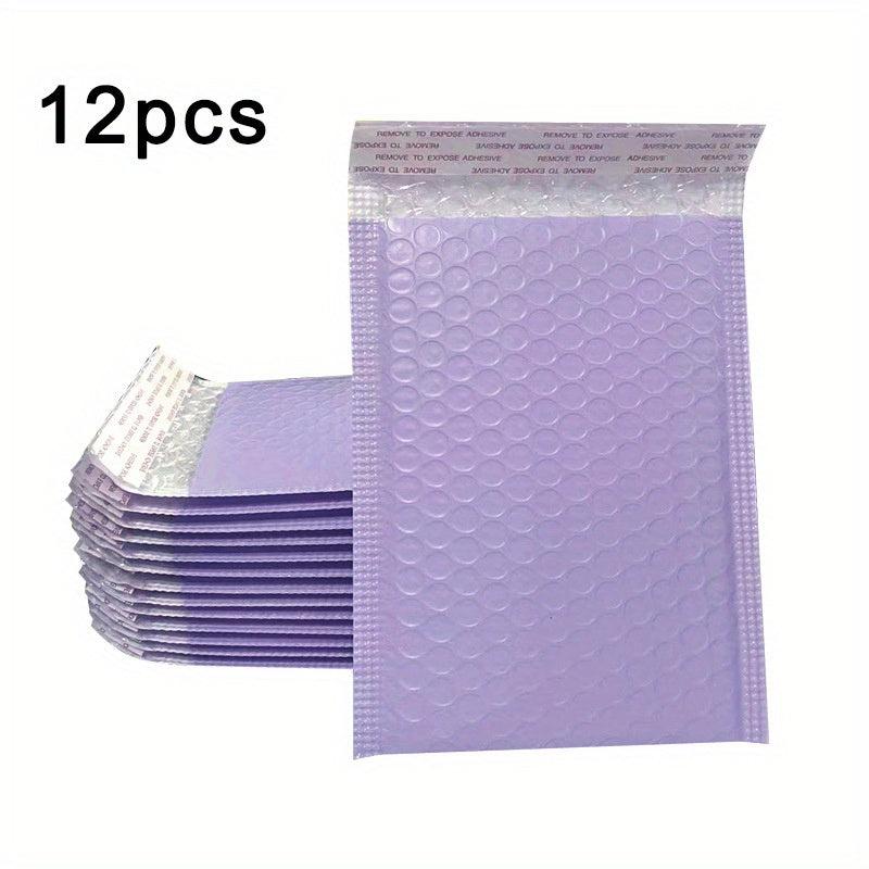 12-Pack Purple Bubble Mailers 10.92x19.05cm Padded Poly Bubble Mailers