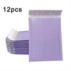 12-Pack Purple Bubble Mailers 10.92x19.05cm Padded Poly Bubble Mailers