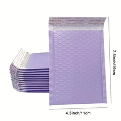 12-Pack Purple Bubble Mailers 10.92x19.05cm Padded Poly Bubble Mailers