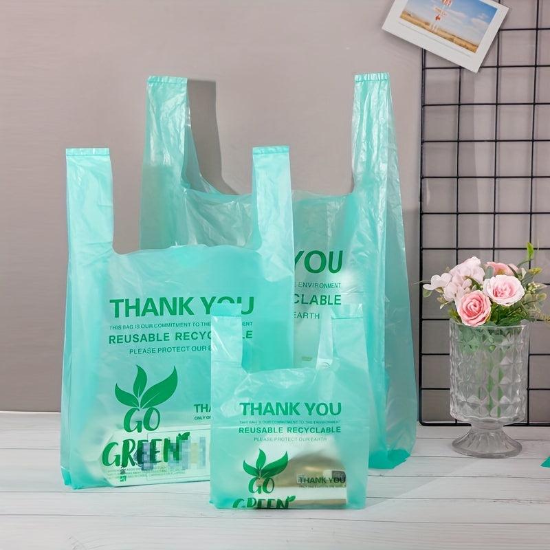 100 Supermarket Plastic Shopping Bags for Grocery Shopping