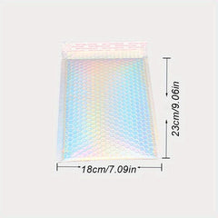 10pcs Rainbow Laser Bubble Bags - Shockproof Waterproof Anti Pressure