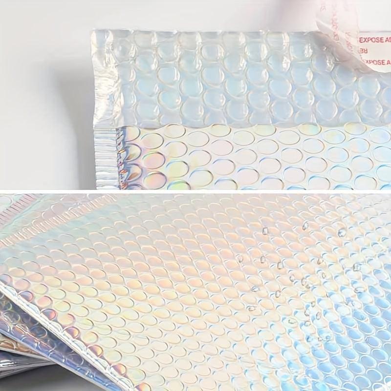 10pcs Rainbow Laser Bubble Bags - Shockproof Waterproof Anti Pressure