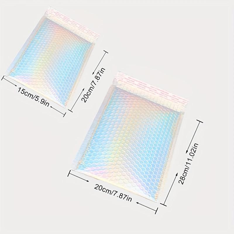 10pcs Rainbow Laser Bubble Bags - Shockproof Waterproof Anti Pressure