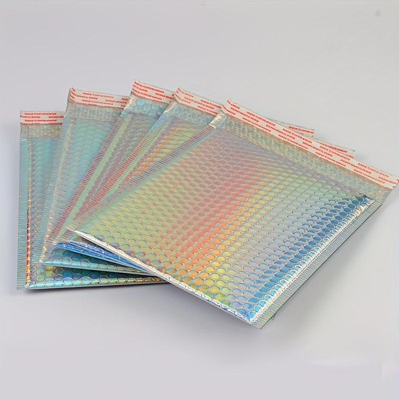 10pcs Rainbow Laser Bubble Bags - Shockproof Waterproof Anti Pressure
