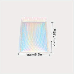 10pcs Rainbow Laser Bubble Bags - Shockproof Waterproof Anti Pressure
