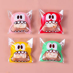 100pcs 7 7 Plastic Candy Bag Self Adhesive Cookie Packaging Bags