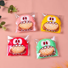 100pcs 7 7 Plastic Candy Bag Self Adhesive Cookie Packaging Bags