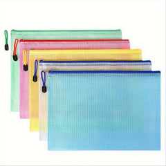 10pcs Zipper Pockets File Bags for Sorting and Storage A4 Size