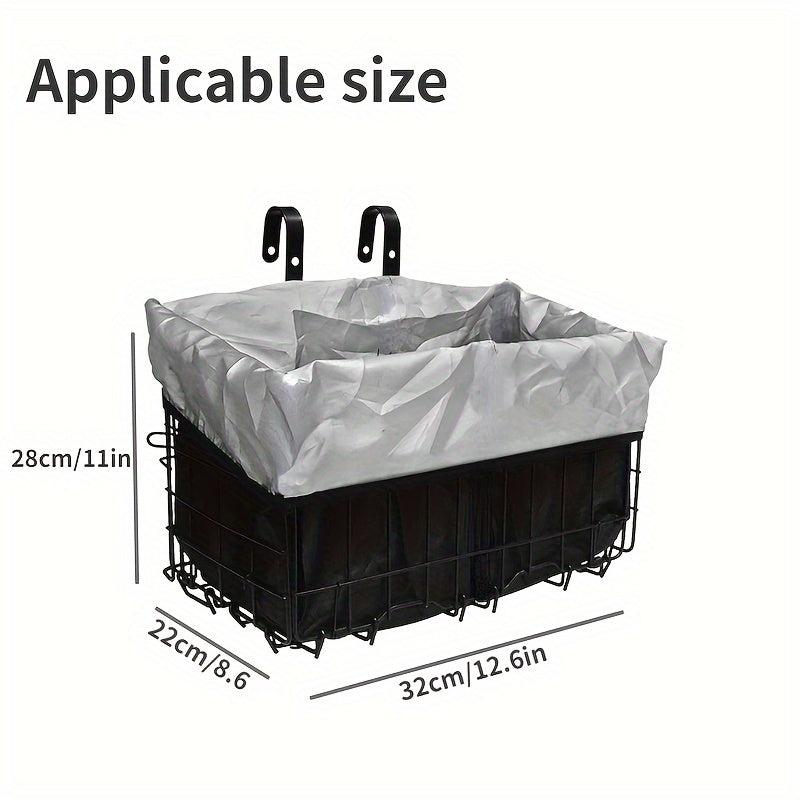 Waterproof Bike Basket Liner Protects from Rain Sun Dust Fits Foldable Bikes Tri