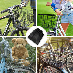 Waterproof Bike Basket Liner Protects from Rain Sun Dust Fits Foldable Bikes Tri
