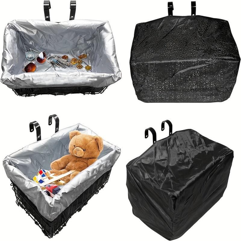 Waterproof Bike Basket Liner Protects from Rain Sun Dust Fits Foldable Bikes Tri