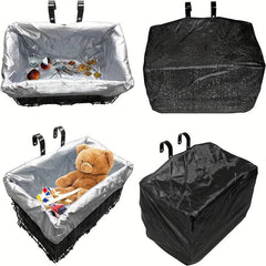 Waterproof Bike Basket Liner Protects from Rain Sun Dust Fits Foldable Bikes Tri