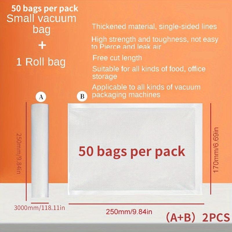 2pcs Vacuum Bags for Food Packaging, Keep Fresh Long Time