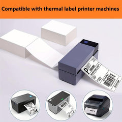 500pcs 4x6 Direct Thermal Labels Fanfold Commercial Waterproof Printer Paper
