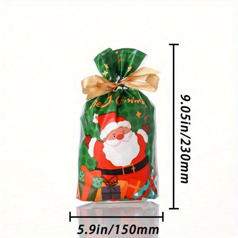 50pcs Christmas Drawstring Bags for Gift Packaging