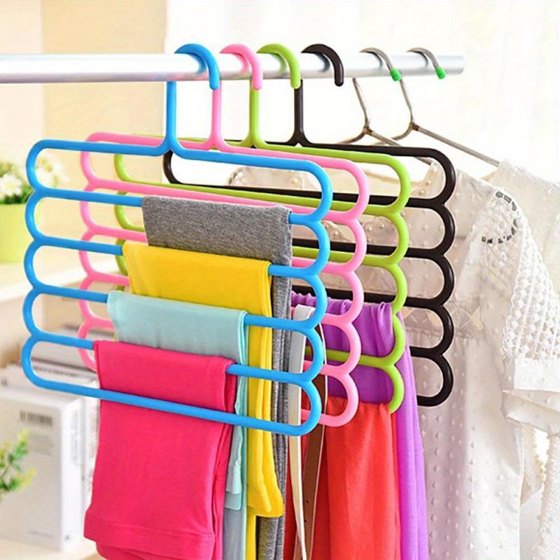 2pcs Layers Clothes Hangers Trousers Holders Closet Storage Organizers