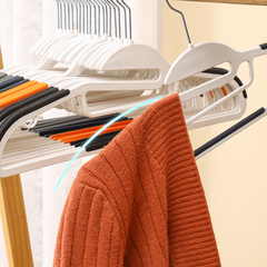10pcs Anti-slip Clothes Rack Dual-Use Hangers Thickened Holder Plastic
