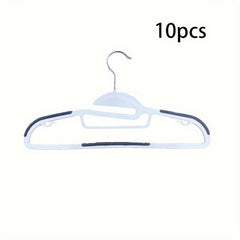 10pcs Anti-slip Clothes Rack Dual-Use Hangers Thickened Holder Plastic