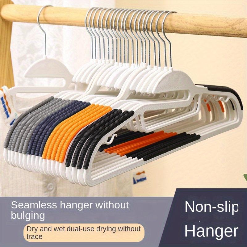 10pcs Anti-slip Clothes Rack Dual-Use Hangers Thickened Holder Plastic