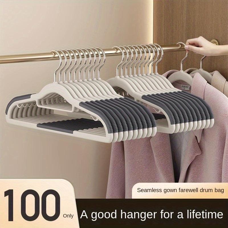 10pcs Anti-slip Clothes Rack Dual-Use Hangers Thickened Holder Plastic