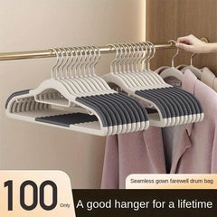 10pcs Anti-slip Clothes Rack Dual-Use Hangers Thickened Holder Plastic