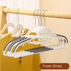 10pcs Anti-slip Clothes Rack Dual-Use Hangers Thickened Holder Plastic