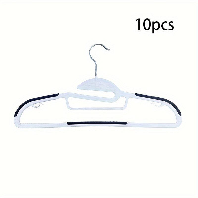 10pcs Anti-slip Clothes Rack Dual-Use Hangers Thickened Holder Plastic