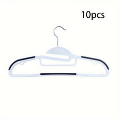 10pcs Anti-slip Clothes Rack Dual-Use Hangers Thickened Holder Plastic