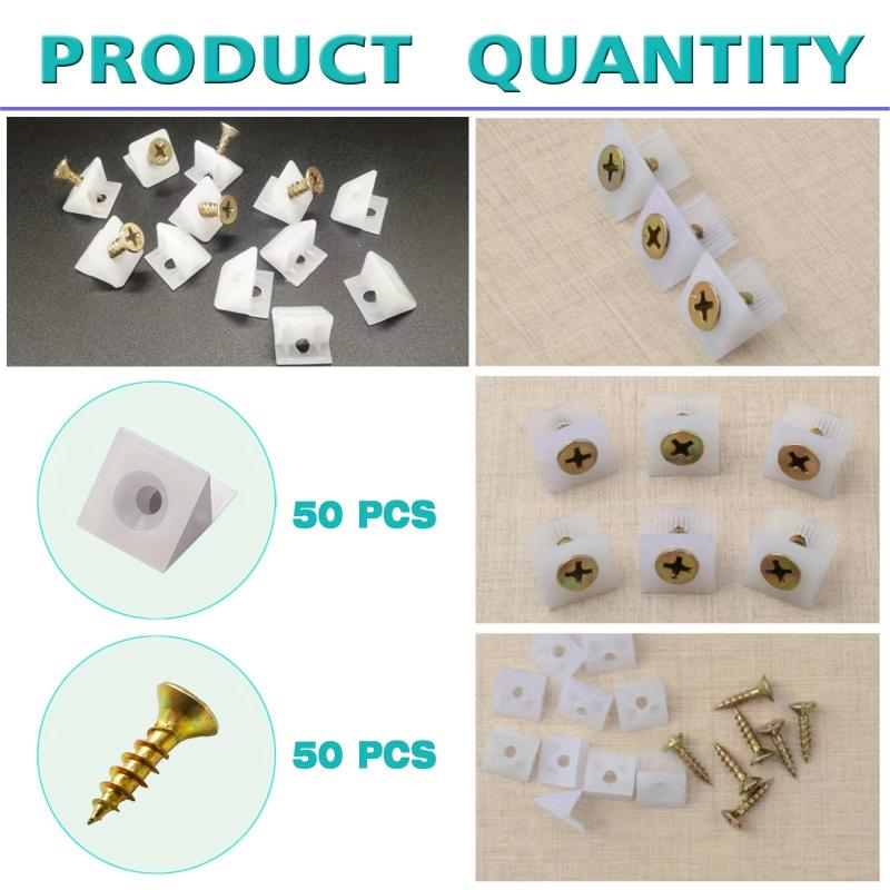 50pcs Plastic Inclined Tray for Wardrobe Drawer with Fixing Fasteners