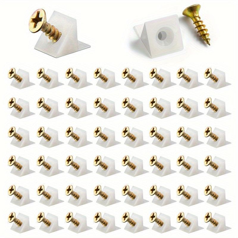 50pcs Plastic Inclined Tray for Wardrobe Drawer with Fixing Fasteners