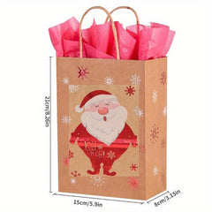 24pcs Small Christmas Gift Bags With Tissue Paper Bundle