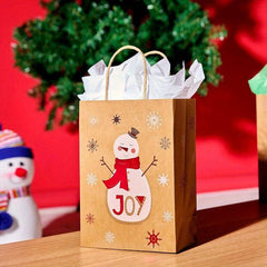24pcs Small Christmas Gift Bags With Tissue Paper Bundle