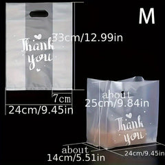 20x Thank You Gift Bags for Bread Candy Snacks and Clothes