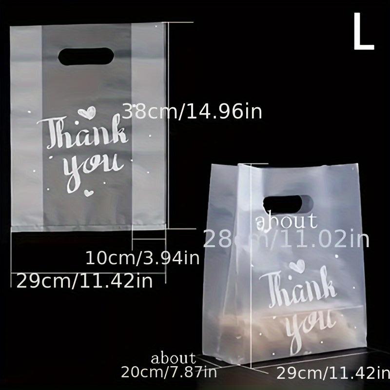20x Thank You Gift Bags for Bread Candy Snacks and Clothes