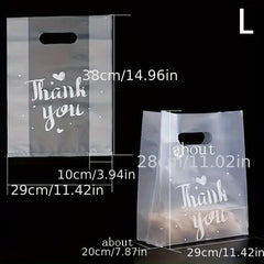 20x Thank You Gift Bags for Bread Candy Snacks and Clothes