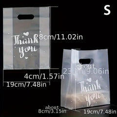 20x Thank You Gift Bags for Bread Candy Snacks and Clothes