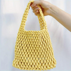 Summer Mini Small Bag Casual Beach Vacation Cotton Rope Woven