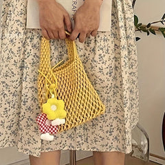 Summer Mini Small Bag Casual Beach Vacation Cotton Rope Woven